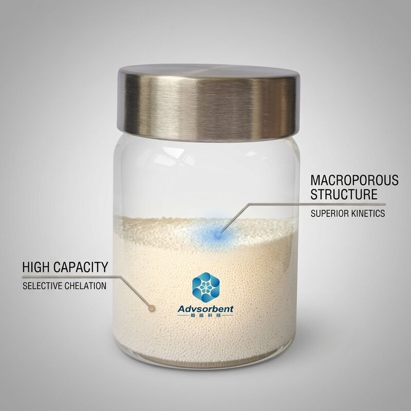ACD-800B Macroporous Chelating Resin Gallium Enrichment Columns 0.315-1.25mm Spherical Beads